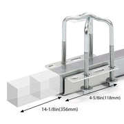 DURAFORCE 1 Pair 40" Zinc-Plated Boat Trailer Guide On Post PVC Poles For Sailboat White