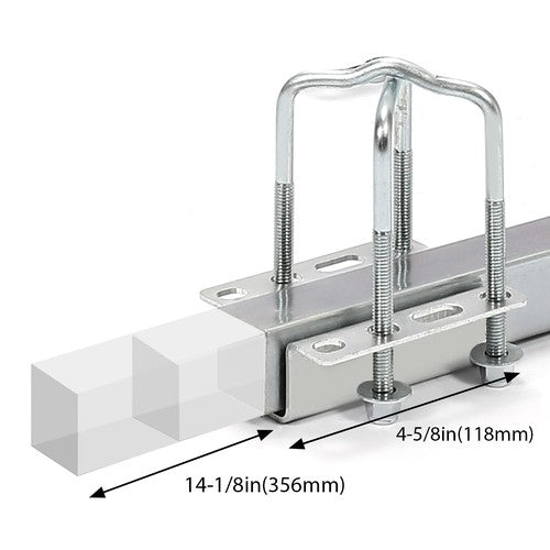 DURAFORCE 1 Pair 40" Zinc-Plated Boat Trailer Guide On Post PVC Poles For Sailboat White