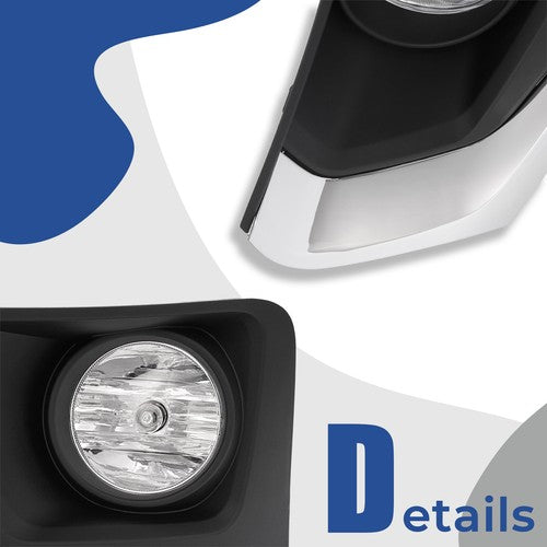 18-21 Chevy Traverse Driver LH Passenger RH Fog Lights With Bezel Harness Switch