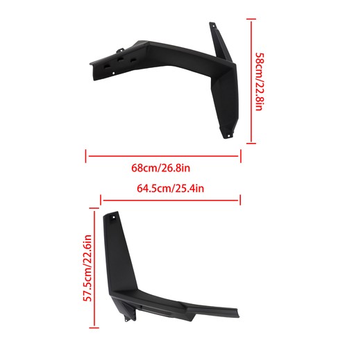 DURAFORCE For Polaris RZR 900 /XP 1000 2014-24 Rear Left & Right Fender Flares 2879434 ATV