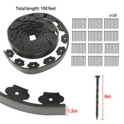 DURAFORCE L-shaped Landscape Edging Border Kit 100' No-Dig Garden 1.5" Edge Lawn Border