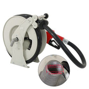 DURAFORCE 1" x 33' Retractable Swivel Rewind W/Auto Fueling Gun Diesel Hose Reel For Truck