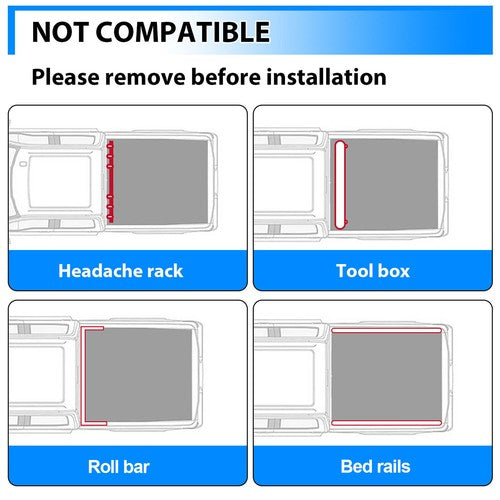 6.5FT Soft Roll Up Tonneau Cover for 07 13 Silverado Sierra 1500 2500HD 3500HD