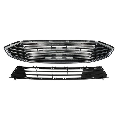 DURAFORCE Suitable For Ford Fusion 2017-2018 Replacement Front Bumper Grille 2-Piece Set