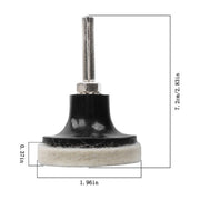 DURAFORCE 30Pcs 2" - 8mm Thick Wool Fabric Disc Polishing Buffing Pads Wheels 1/4" Shank