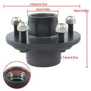 DURAFORCE New 2 Sets Trailer Hub Kits For 3,500 lb axles 5 X 5"Bolt Circle Hub Compatible