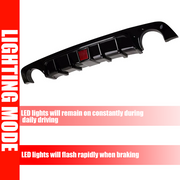 DURAFORCE Rear Lower Diffuser Lip W/Light LED For Infiniti Q50 2018 2019 2020 2021 22-2023