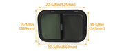 DURAFORCE RV Window 21" X 14" Teardrop Horizontal Sliding Replacement w/ Screen&Trim ring