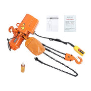DURAFORCE 1 Ton Electric Chain Hoist, Single Phase 2200Lbs 10ft Lift Height G80 110V 750W