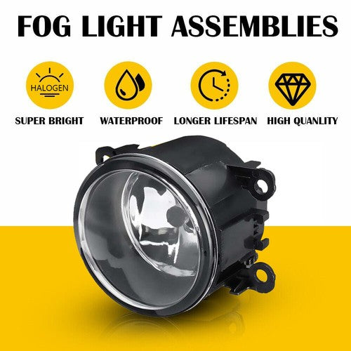DURAFORCE Bumper Clear Fog Light Lamp Replaces Lens Pair for Nissan Pathfinder 2017-2020