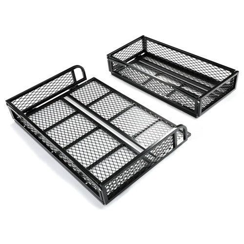 DURAFORCE Front Rear Cargo Basket Luggage Carrier Mesh Rack Black Steel for ATV