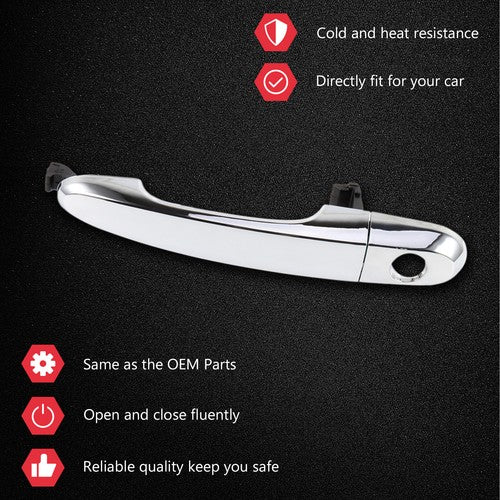 DURAFORCE Exterior Door Handle For 2011-2015 Kia Sorento Front Left Side Driver LH Chrome