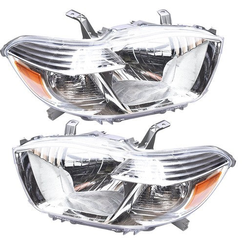 DURAFORCE Halogen Headlight For Toyota Highlander 2008-2010 Driver/LH & Passenger/RH Side