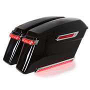 DURAFORCE Saddlebag Latch LED Light Red Cover For Harley Road Street Glide 2014-2023 2024