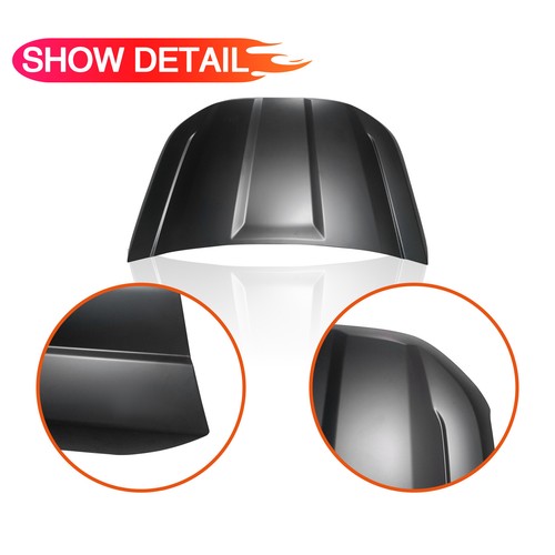 DURAFORCE Fit 2019 2020 2021 2022 Ford Ranger Black Hood Direct Replacement Aluminum