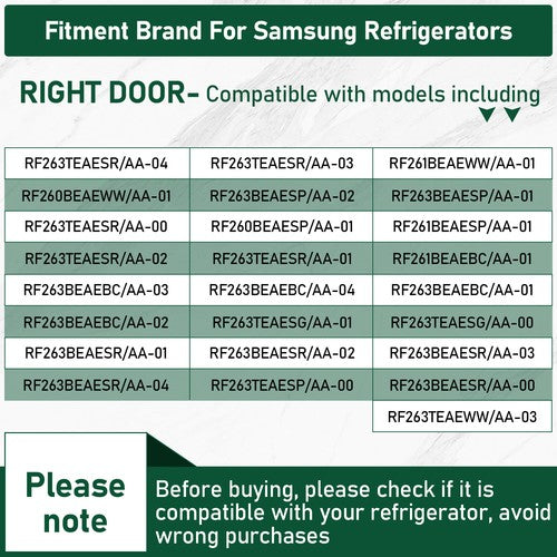 DURAFORCE For SAMSUNG RF260BEAEWW Refrigerators Door Shelf Bin Right Side DA97-12650A