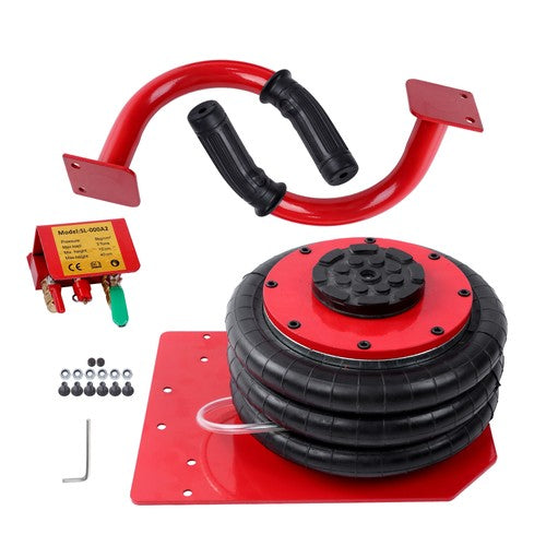 DURAFORCE For Car SUV Lifting RED Triple Bag Air Jack 3 Ton/6600 lb Pneumatic Jack