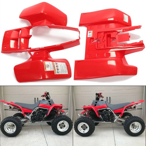 DURAFORCE Front + Rear Fender Plastic Body For 1987-2006 Yamaha Banshee 350 YFZ350 （Red）