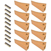 DURAFORCE 10 Pack Bucket Teeth 230SP with Flex Pins 23FP Metal for 23 & 230 Series Loader