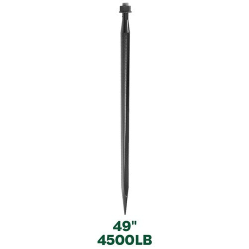 DURAFORCE 49" Steel Hay Bale Spear 4500 lbs Capacity Spike Fork Tine For Tractors Loaders