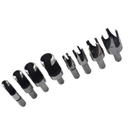 DURAFORCE 8X Carbon Steel Wood Plug Hole Cutter Dowel Maker Cutting Shank Drill Bit Set
