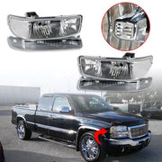 DURAFORCE For GMC Sierra 1500 99-07 & Yukon 00-06 L+R Headlight Replacement Halogen Black