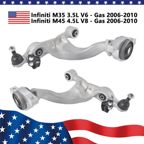DURAFORCE 2* Front Lower Control Arms & Ball Joint for 06-10 Infiniti M35 M45 Sedan RWD