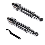 DURAFORCE Pair 11.75" Chrome Rear Shocks For Harley Sportster XL 883 1200 FXR Street Glide