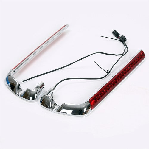 DURAFORCE Saddlebag Latch LED Light Red Cover For Harley Road Street Glide 2014-2023 2024