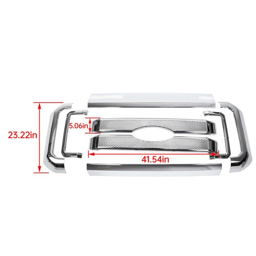 For 2011 2016 Ford F250 F350 Super Duty Chrome Grille Grill Full Overlay Cover