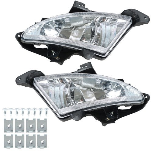 DURAFORCE L+R Bumper Clear Fog Light Assembly For 07-10 Hyundai Elantra Sedan 4-Door 2.0L
