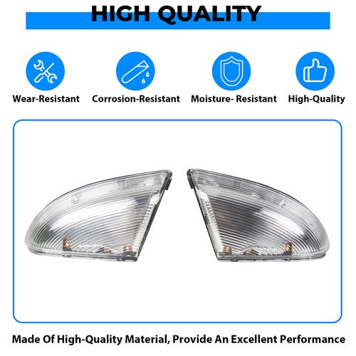 2 Pcs LED Mirror Turn Signal Lights Puddle Lamps For 2009 14 Dodge Ram 1500 2500