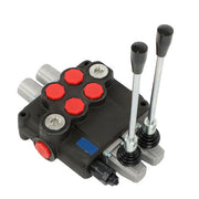 DURAFORCE 32 GPM 2 Spool 3600 PSI Hydraulic Directional Control Valve Double Acting SAE 16