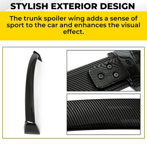 Rear Roof Spoiler Carbon Fiber Style for Subaru Impreza WRX STI 2002 to 2007