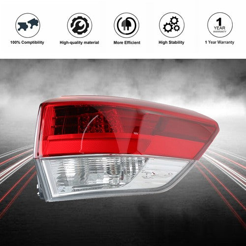 DURAFORCE RH Rear Lamp Outer Tail Light Red For Toyota Highlander 2017-2019 Passenger Side