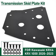 DURAFORCE Steel Rear Transmission Skid Plate Kit Fits for Kawasaki KRX4 KRX 1000 2020-2023