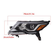DURAFORCE Pair Headlights Assembly Set For Nissan Pathfinder 2017-2020 Halogen W/LED DRL