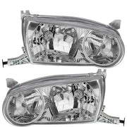DURAFORCE Headlights Replacement w/Corner Fit For Toyota 2001-2002 Corolla L+R Combo Set