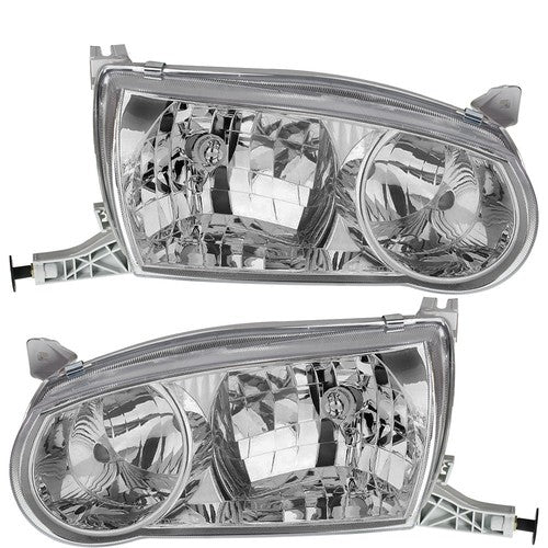 DURAFORCE Headlights Replacement w/Corner Fit For Toyota 2001-2002 Corolla L+R Combo Set