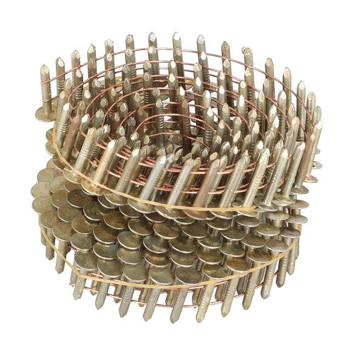 DURAFORCE 7/8" × 0.12" × 3/8" 15 Degree Galvanized Coil Roofing Nails 7200 Pack