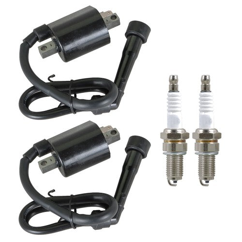 DURAFORCE For 1987-2000 Yamaha Motorcycle VIRAGO 535 XV535 2Pcs Ignition Coil & Spark Plug