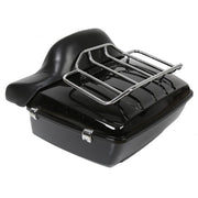 DURAFORCE King Luggage Trunk Backrest Luggage Rack For Harley Street Glide Road King 14-26