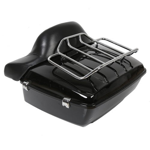 DURAFORCE King Luggage Trunk Backrest Luggage Rack For Harley Street Glide Road King 14-26