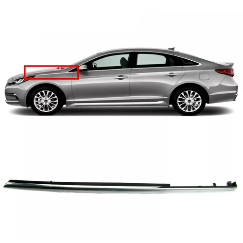 DURAFORCE For 2015 2016 2017 Hyundai Sonata Front Fender Chrome Garnish Molding Trim Left