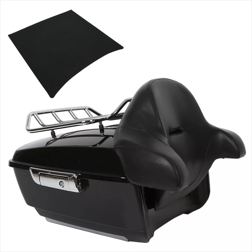 DURAFORCE King Luggage Trunk Backrest Luggage Rack For Harley Street Glide Road King 14-26
