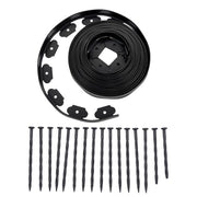 DURAFORCE 40FT Garden Edge Lawn Grass Stone Isolation Strip 16pcs Anchoring Spik US