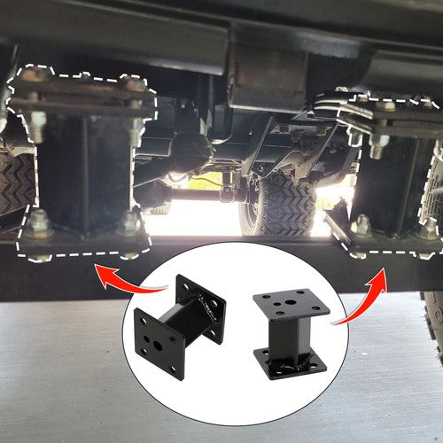 DURAFORCE 4" Block Full Lift Kit For EZGO Golf Cart 1975-1993 Marathon Electric 22" Tires