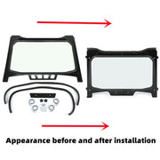 DURAFORCE Clear Full Glass Windshield For Polaris RZR XP 4 Turbo S/XP Turbo S 2018-2020