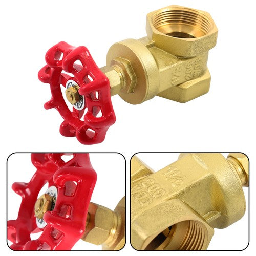 DURAFORCE 1-1/2" NPT 200psi Brass Gate Valve Rotary Globe Valve DN40 Female Threaded New