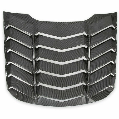 Rear Window Louver Cover Sun Shade Carbon Fiber for Ford Mustang 2015-2023
